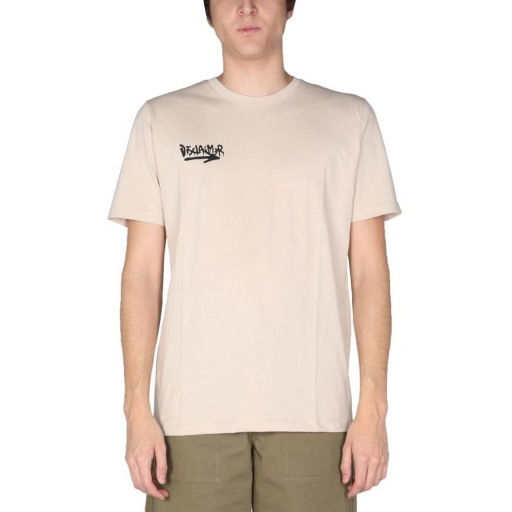 DISCLAIMER Men's Graphic T-Shirt Men Beige T-Shirts